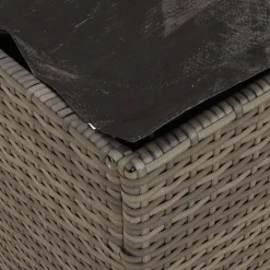 vidaXL Kussenbox met opslag Grijs 50 x 50 x 50 cm poly rattan