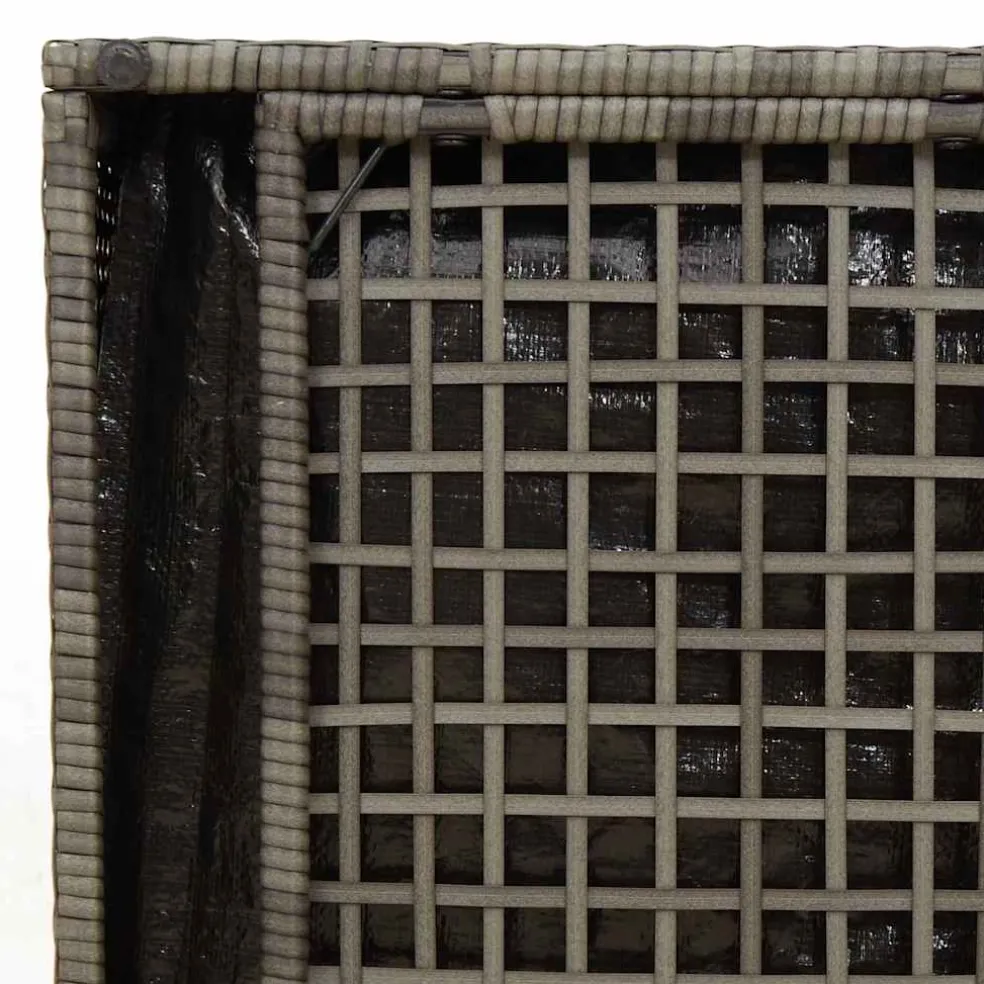 vidaXL Kussenbox met opslag Grijs 50 x 50 x 50 cm poly rattan