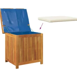 vidaXL Kussenbox voor buiten 60x50x61 cm massief acaciahout
