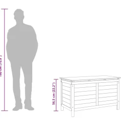 vidaXL Kussenbox 99x50x56,5 cm massief vurenhout