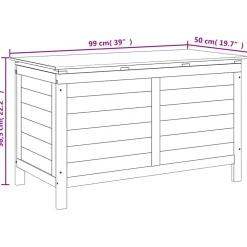 vidaXL Kussenbox 99x50x56,5 cm massief vurenhout