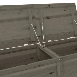 vidaXL Kussenbox 150x50x56 cm massief vurenhout antracietkleurig