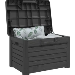 vidaXL Kussenbox 73x50,5x46,5 cm polypropeen antracietkleurig