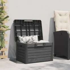 vidaXL Kussenbox 73x50,5x46,5 cm polypropeen antracietkleurig