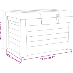 vidaXL Kussenbox 73x50,5x46,5 cm polypropeen antracietkleurig