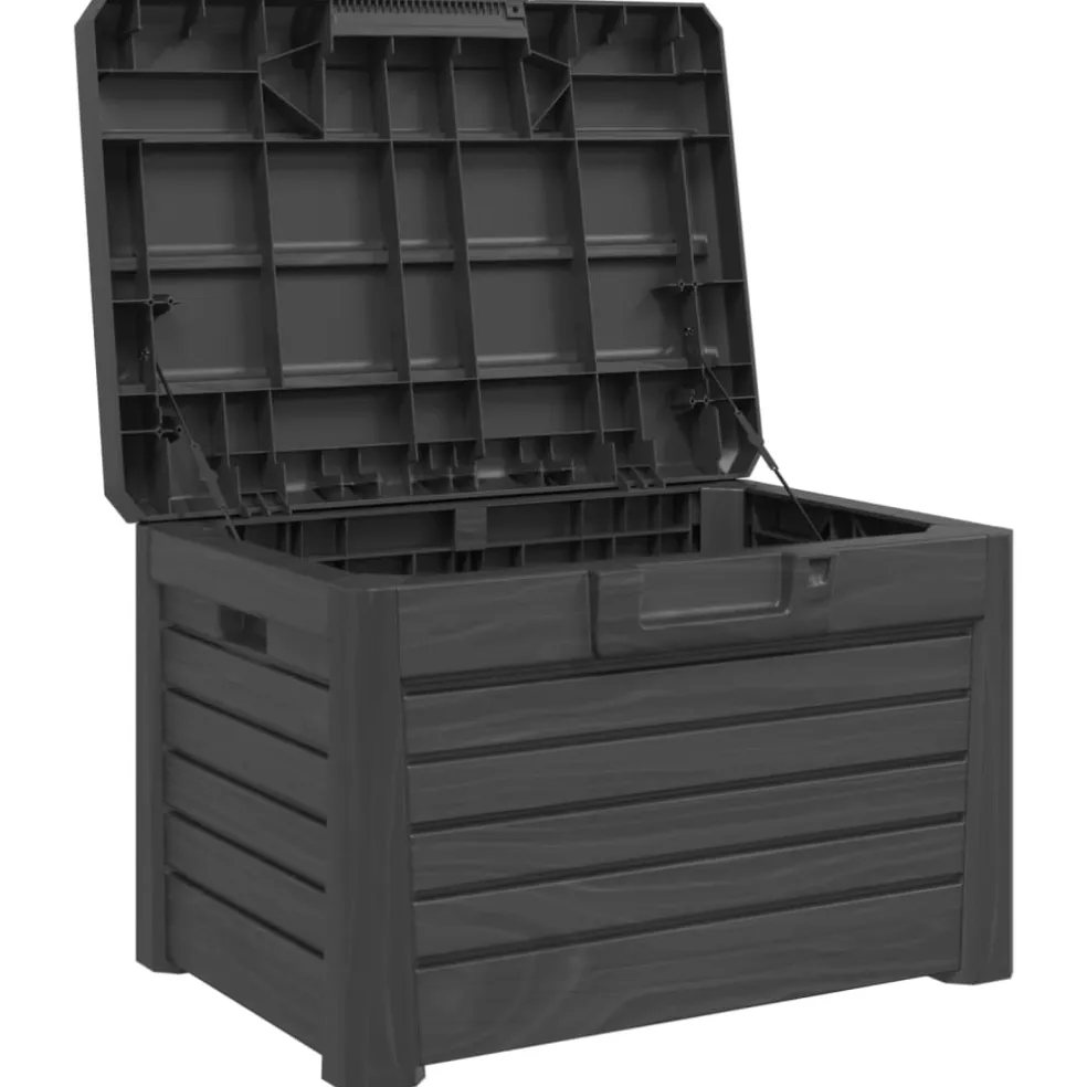 vidaXL Kussenbox 73x50,5x46,5 cm polypropeen antracietkleurig