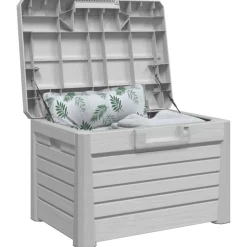 vidaXL Kussenbox 73x50,5x46,5 cm polypropeen grijs