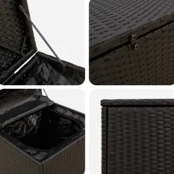 vidaXL Kussenbox 55 x 55 x 69 cm staal