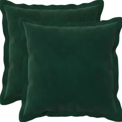 vidaXL Kussen met kussen HOUTEN 2 st Donkergroen fluweel
