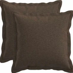 vidaXL Kussen met kussen HOUTEN 2 st Taupe Faux Linnen