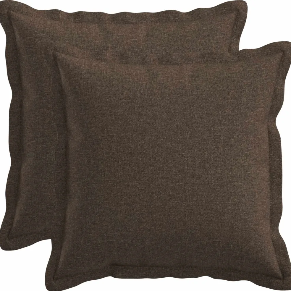vidaXL Kussen met kussen HOUTEN 2 st Taupe Faux Linnen