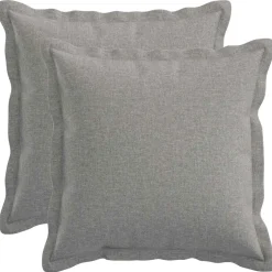 vidaXL Kussen met kussen HOUTEN 2 st Wolkengrijs Faux Linnen