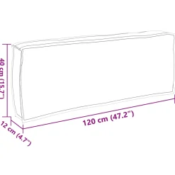 vidaXL Kussen Oxford Stof Antraciet 120 x 40 x 12 cm