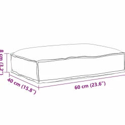 vidaXL Kussen Oxford Stof Antraciet 60 x 40 x 8 cm