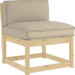 vidaXL Kussen Oxford Stof Taupe 80 x 40 x 12 cm