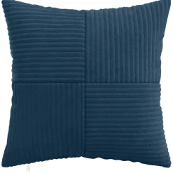 vidaXL Kussensloop 2 pcs ALMELO Marineblauw 30 x 30 cm corduroy