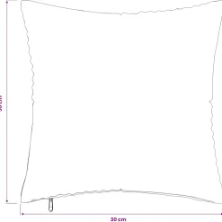 vidaXL Kussensloop 2 pcs ALMELO Crèmekleurig 30 x 30 cm corduroy