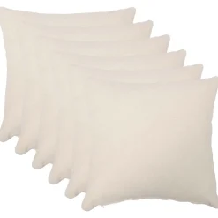 vidaXL Kussensloop 6 pcs HEERLEN Crèmekleurig 30 x 30 cm Bouclé