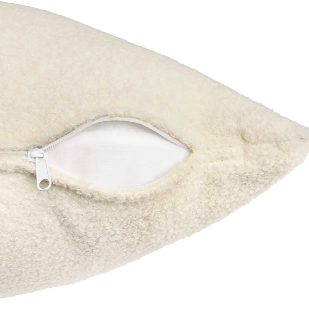 vidaXL Kussensloop 6 pcs HEERLEN Crèmekleurig 30 x 30 cm Bouclé