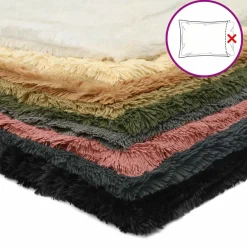vidaXL Kussensloop 2 pcs HEERLEN Zwart 30 x 30 cm PV Fleece