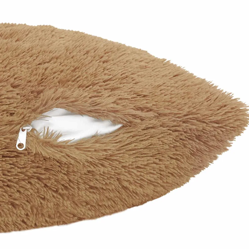vidaXL Kussensloop 2 pcs HEERLEN Taupe 30 x 30 cm PV Fleece