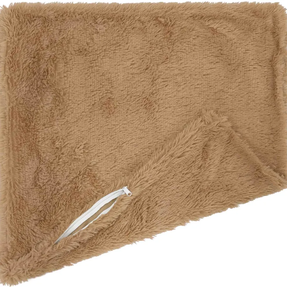 vidaXL Kussensloop 2 pcs HEERLEN Taupe 30 x 30 cm PV Fleece