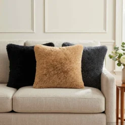 vidaXL Kussensloop 2 pcs HEERLEN Taupe 30 x 30 cm PV Fleece