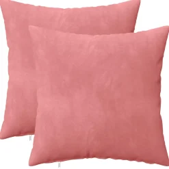 vidaXL Kussensloop 2 pcs HEERLEN Roze 30 x 30 cm Fluweel