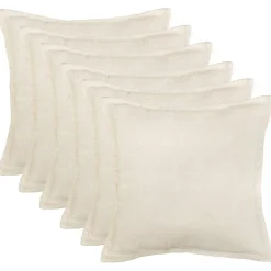 vidaXL Kussensloop 6 pcs HOUTEN Crèmekleurig 30 x 30 cm Bouclé