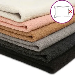 vidaXL Kussensloop 6 pcs HOUTEN Crèmekleurig 30 x 30 cm Bouclé