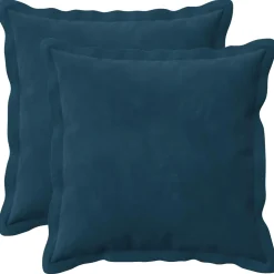 vidaXL Kussensloop 2 pcs HOUTEN Blauw 30 x 30 cm Fluweel