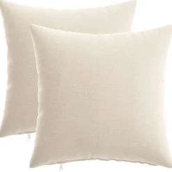 vidaXL Kussensloop 2 st HEERLEN Crèmekleurig 30 x 30 cm Chenille Stof