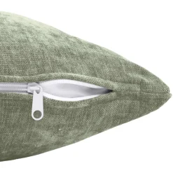vidaXL Kussensloop 6 st HEERLEN Groen 30 x 30 cm Chenille Stof