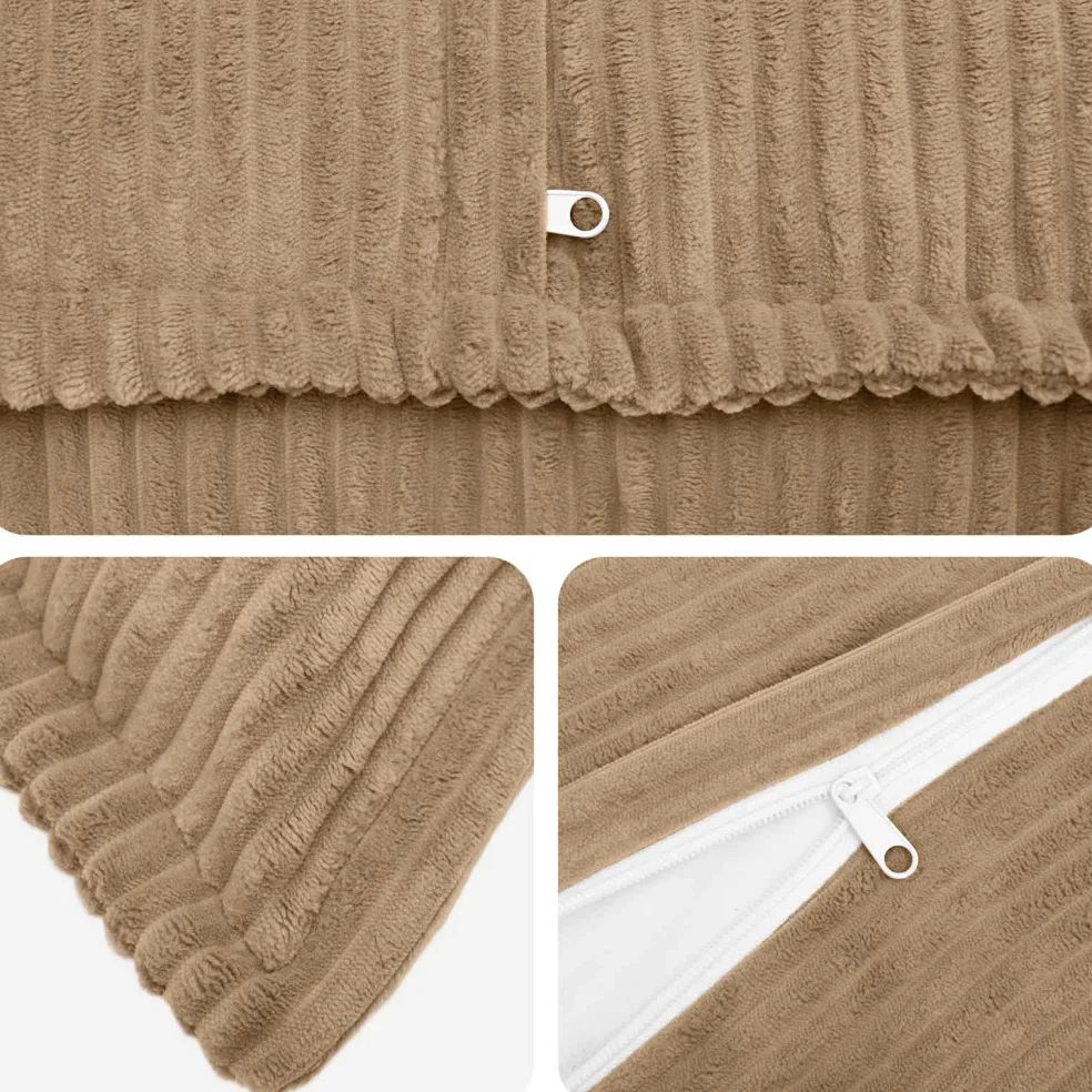 vidaXL Kussensloop 6 st HOUTEN Bruin 30 x 30 cm corduroy