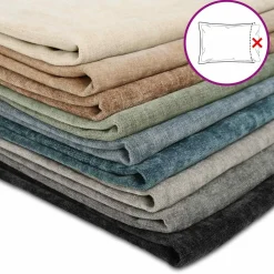 vidaXL Kussensloop 6 st HOUTEN Lichtgrijs 30 x 30 cm Chenille Stof
