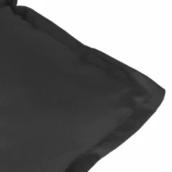 vidaXL Laagrug Stoelkussens Set 2 st Polyester Melange Zwart