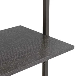 vidaXL Ladderrek met 3 schappen 64x35x120,5 cm zwart