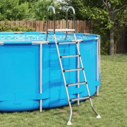 vidaXL Ladder voor bovengronds zwembad 224 x 175 cm 5-traps