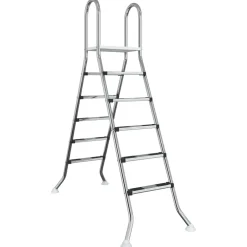 vidaXL Ladder voor bovengronds zwembad 224 x 175 cm 5-traps