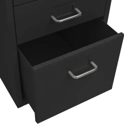 vidaXL Ladeblok verrijdbaar 28x41x69 cm metaal zwart