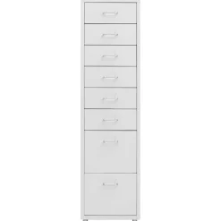 vidaXL Ladeblok verrijdbaar 28x41x109 cm metaal grijs