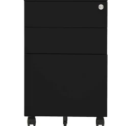 vidaXL Ladeblok verrijdbaar 39x45x60 cm staal zwart