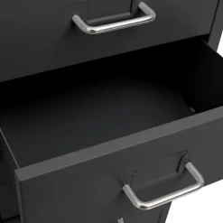 vidaXL Ladeblok verrijdbaar 28x41x109 cm metaal antracietkleurig