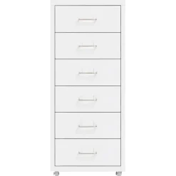 vidaXL Ladeblok verrijdbaar 39x45x67 cm staal antracietkleurig