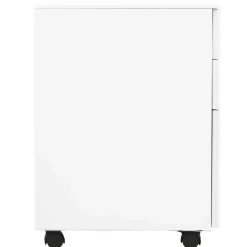 vidaXL Ladeblok verrijdbaar 39x45x60 cm staal wit