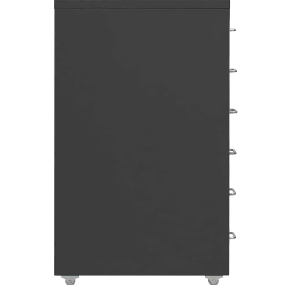 vidaXL Ladeblok verrijdbaar 28x41x69 cm metaal antracietkleurig