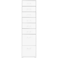 vidaXL Ladeblok verrijdbaar 28x41x109 cm metaal wit