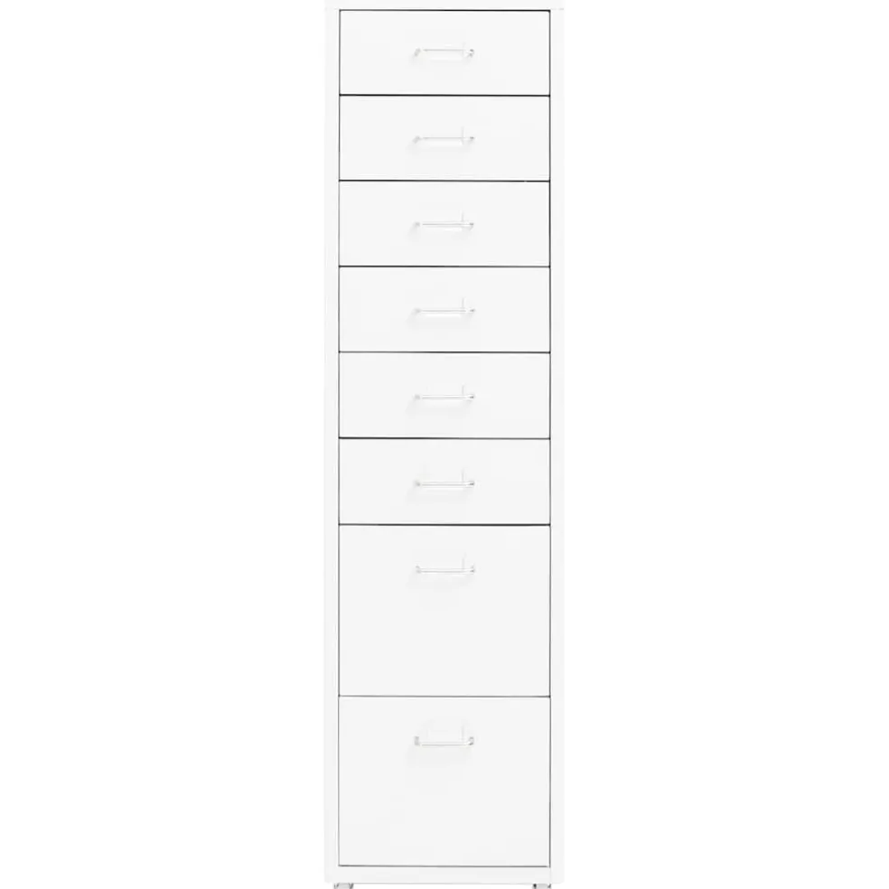 vidaXL Ladeblok verrijdbaar 28x41x109 cm metaal wit