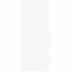 vidaXL Ladeblok verrijdbaar 28x41x109 cm metaal wit