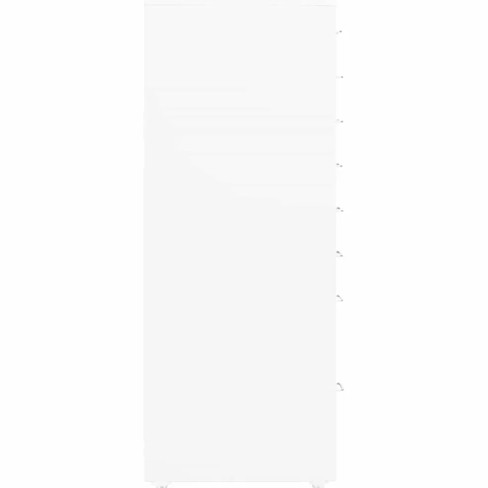 vidaXL Ladeblok verrijdbaar 28x41x109 cm metaal wit